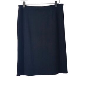 Exclusively Misook Black Skirt Size S Knee Length Pull-On 100% Acrylic Pencil